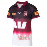 Maillot Queensland Maroons Rugby 2024 Entrainement Blanc Fuchsia