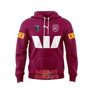 Sweats A Capuche Queensland Maroons Rugby 2024 Rouge