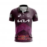 Maillot Polo Brisbane Broncos Rugby 2024 Entrainement Fuchsia